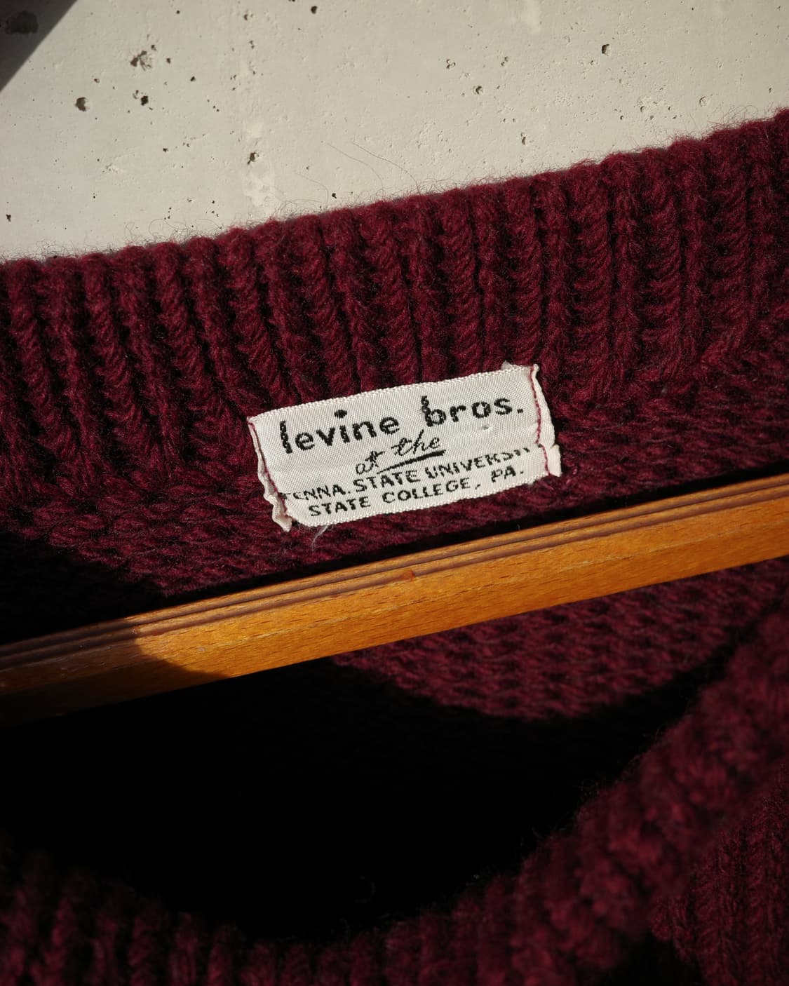 50s Levine bors 와이드 립 와인 스웨터 상품이미지4