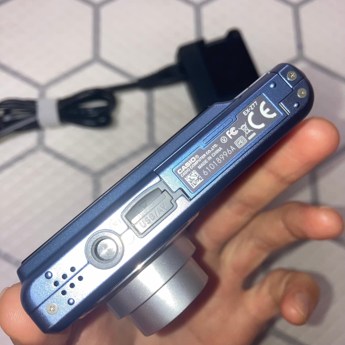 카시오 엑슬림 EX-Z77 파스텔 블루 빈티지 디카 상품이미지4