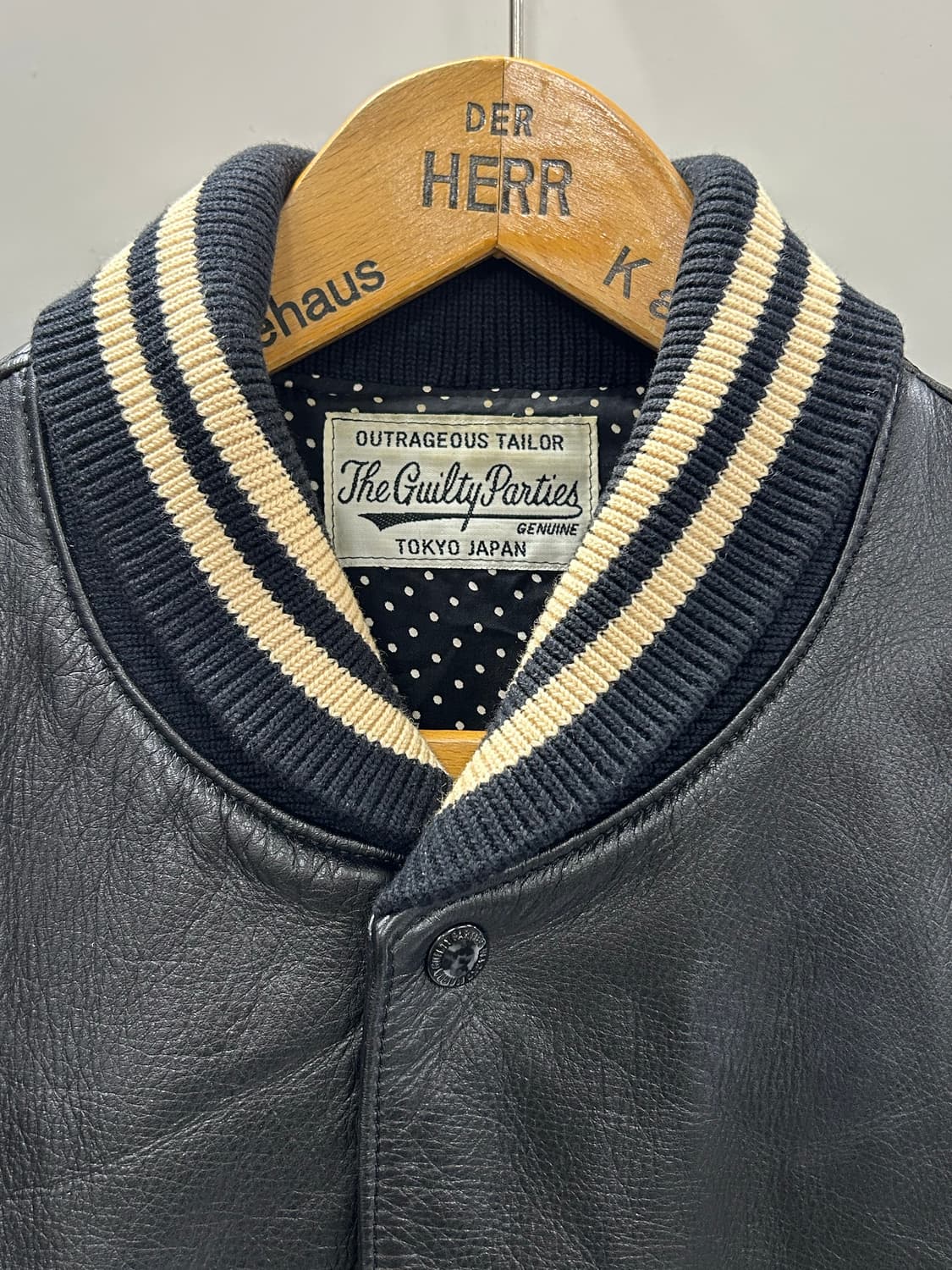 와코 마리아(Wacko Maria) 레더 바시티 자켓 상품이미지3