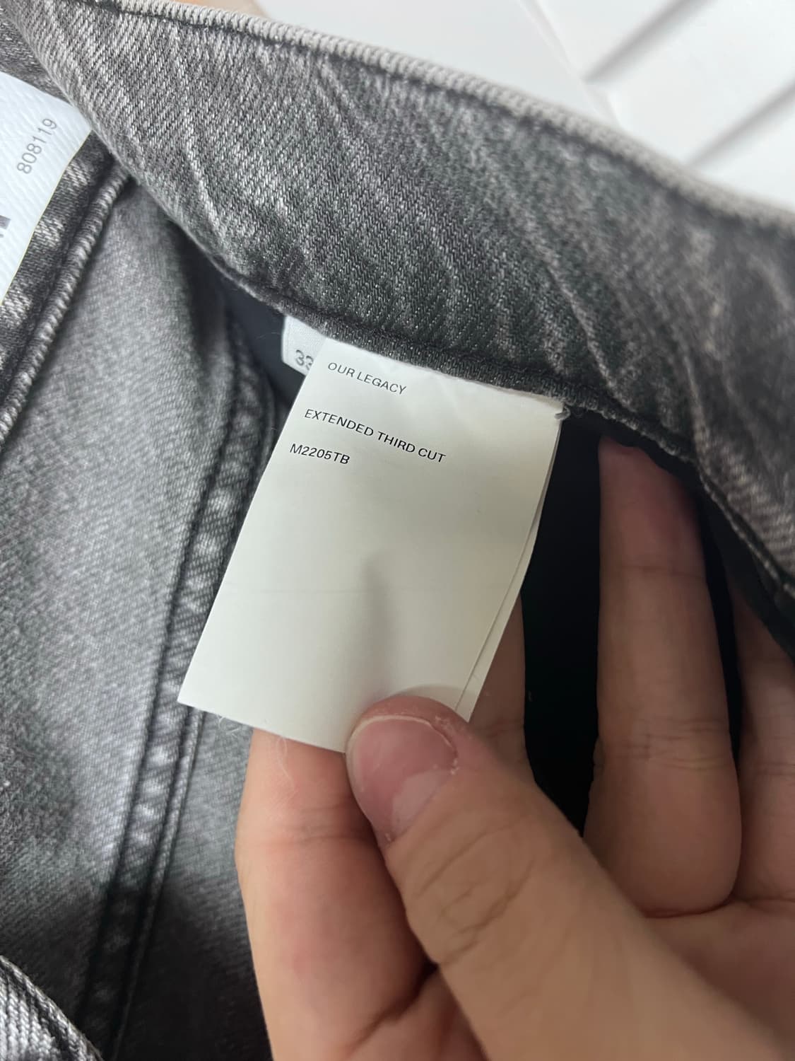 [33] 아워레가시 써드컷 데님 블랙 그레이 상품이미지4