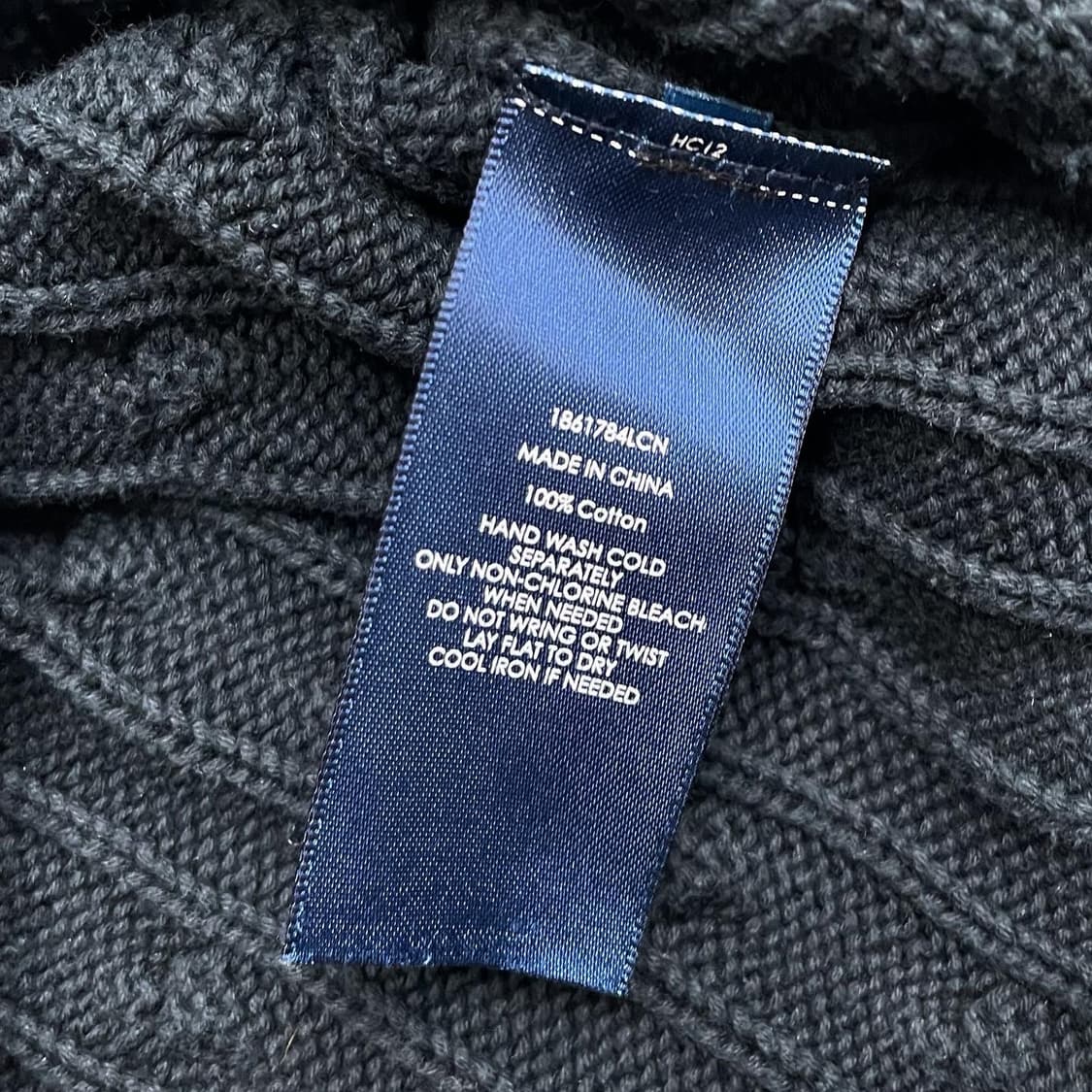 Polo  폴로 랄프로렌 자수 블랙 꽈배기 니트   상품이미지4