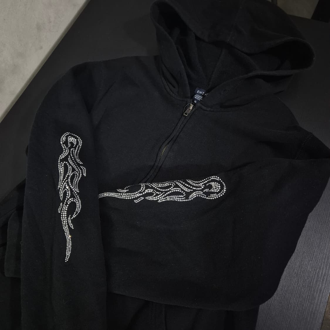 ENZA Y2K 스타일 비즈 후드집업 XL사이즈 상품이미지3