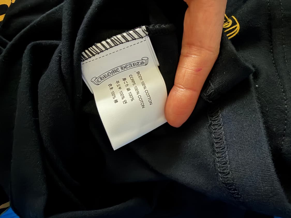 크롬하츠 옐로우 프린트 롱슬리브 티셔츠 새상품 XL 상품이미지6