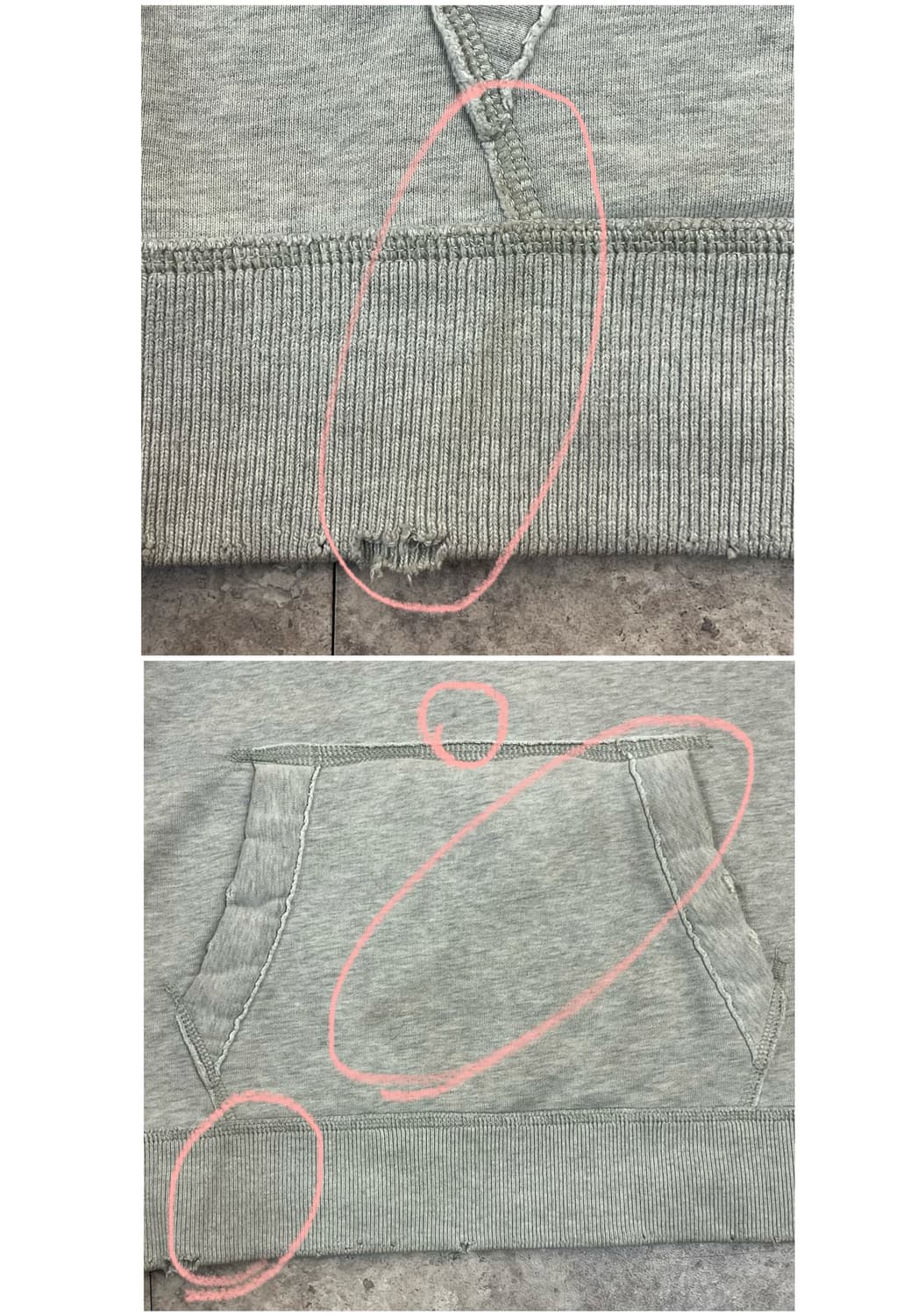 아베크롬비 반집업 기모 후드티 라이트그레이 M #csz3447 상품이미지6