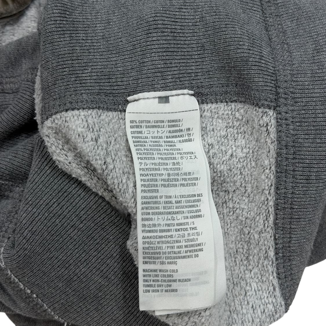아베크롬비 빈티지 딱붙핏 스펠로고 Y2K 후드집업 자켓 그레이 XS 상품이미지5