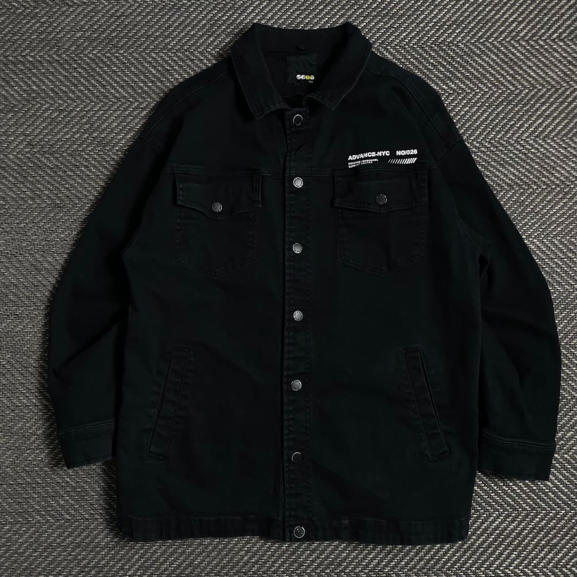 빈티지 빅로고 박시핏 워크 데님 자켓 블랙y 4781 상품이미지2