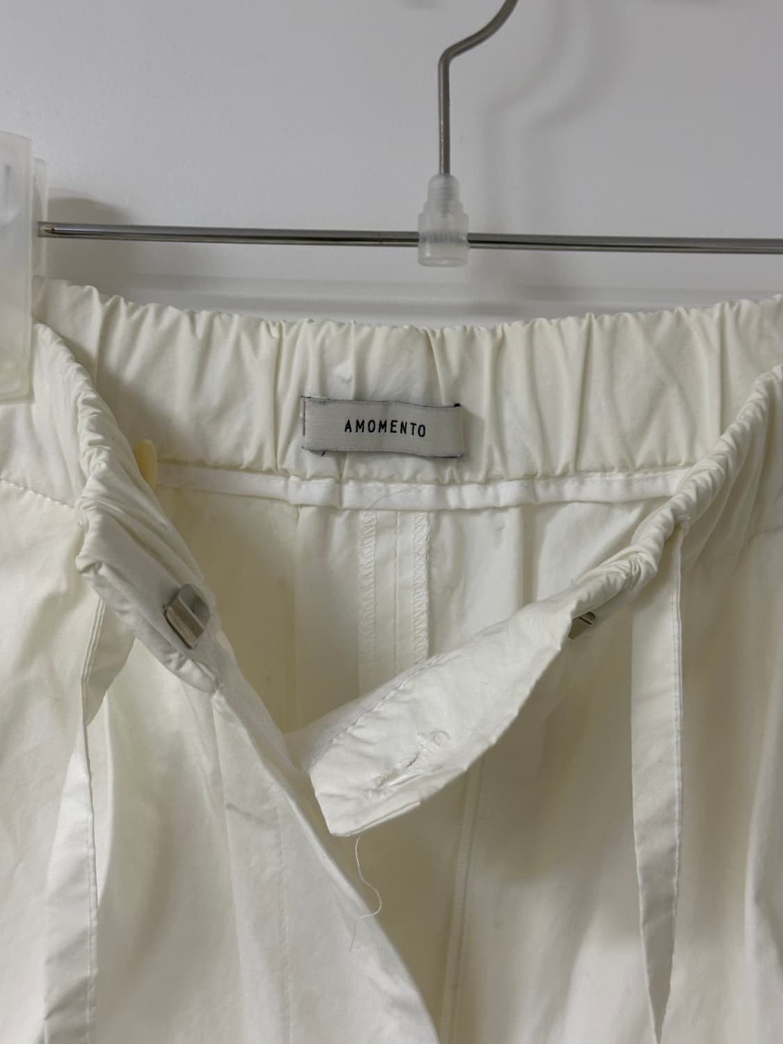 amomento drawstring pants white 상품이미지3