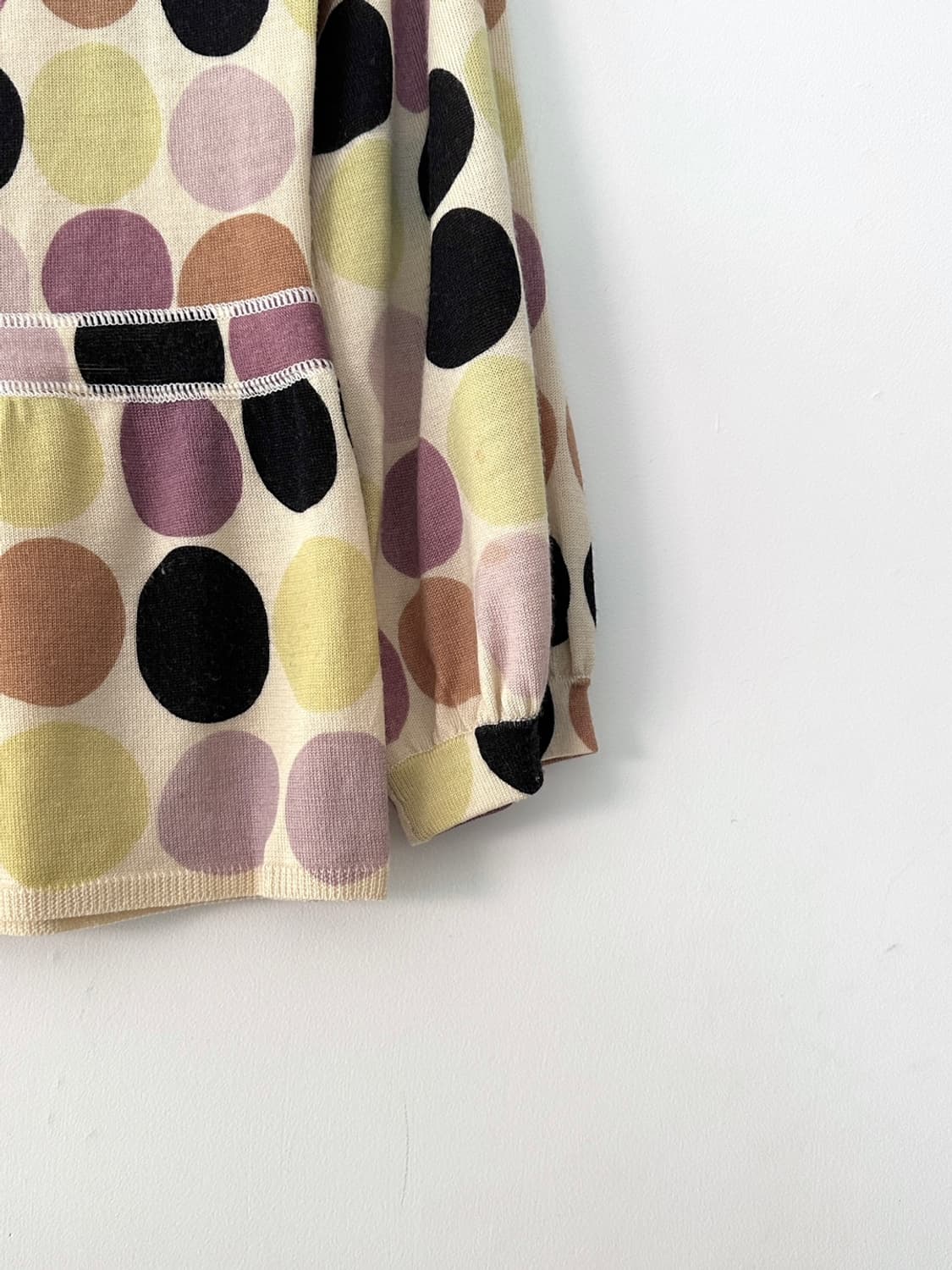 Color dot strap cardigan 상품이미지5