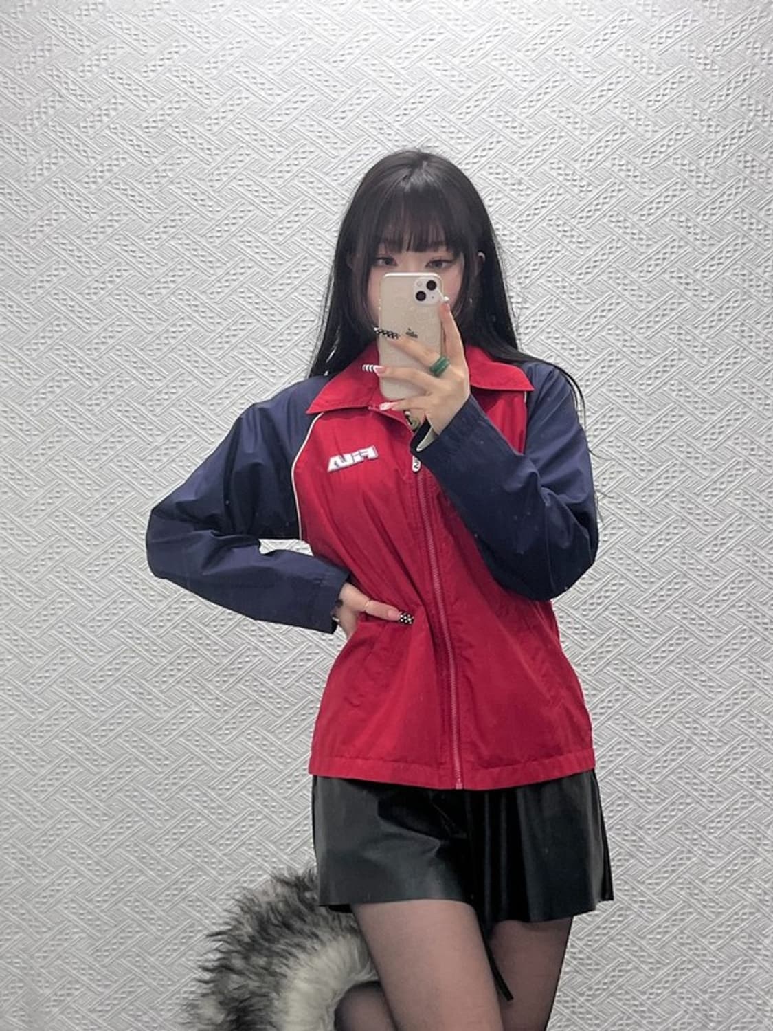 휠라 올드스쿨 스윙톱 레트로 00's 키치 바람막이 자켓 M C10500 상품이미지1