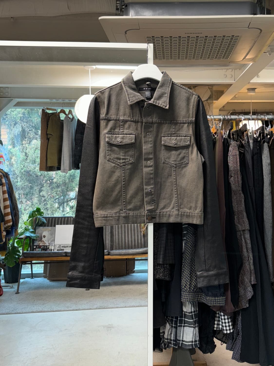 Ksubi 레더 슬리브 데님 자켓 상품이미지1