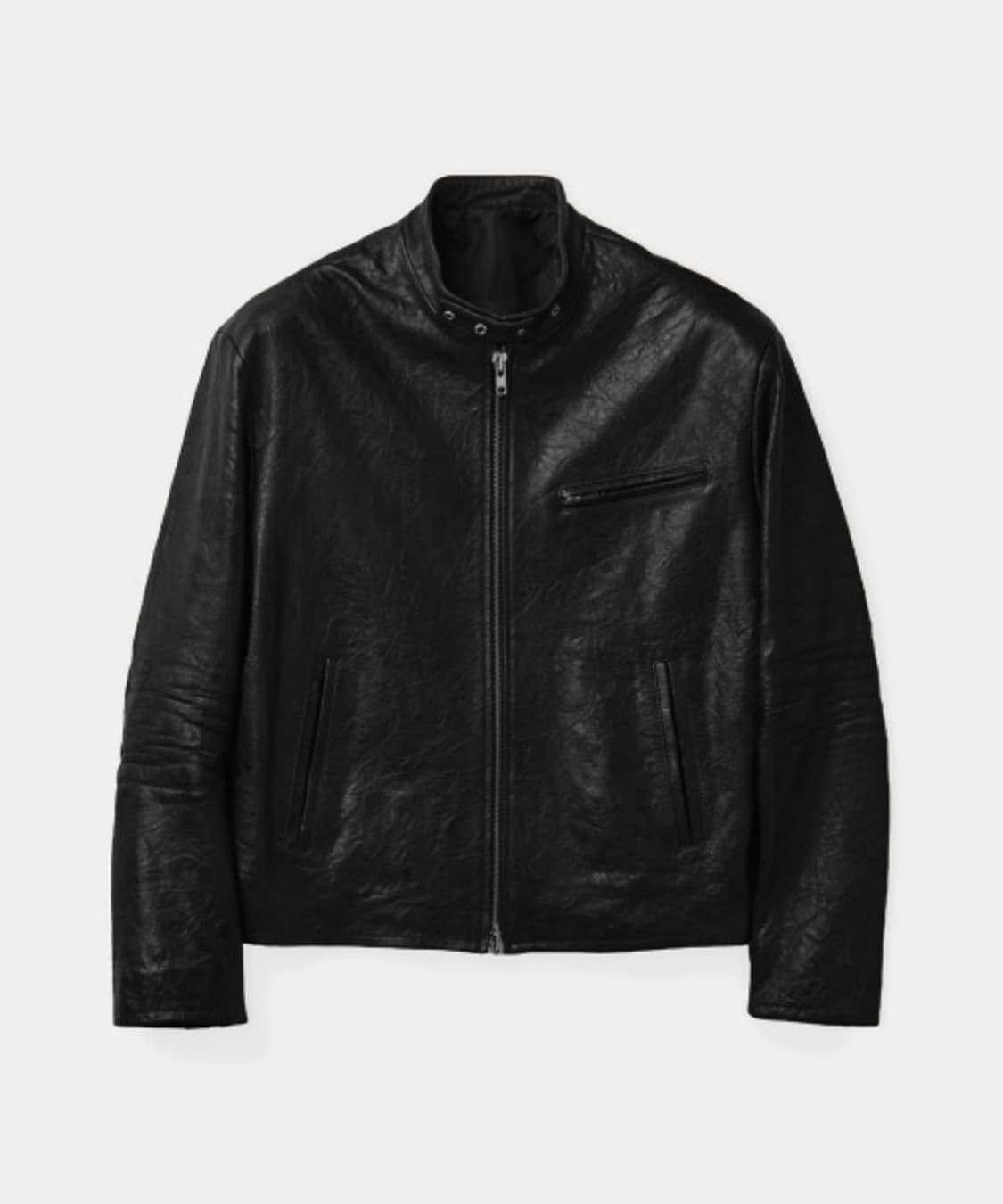 쿠어 램스킨 워시드 트리밍 바이커 자켓(L) 상품이미지1