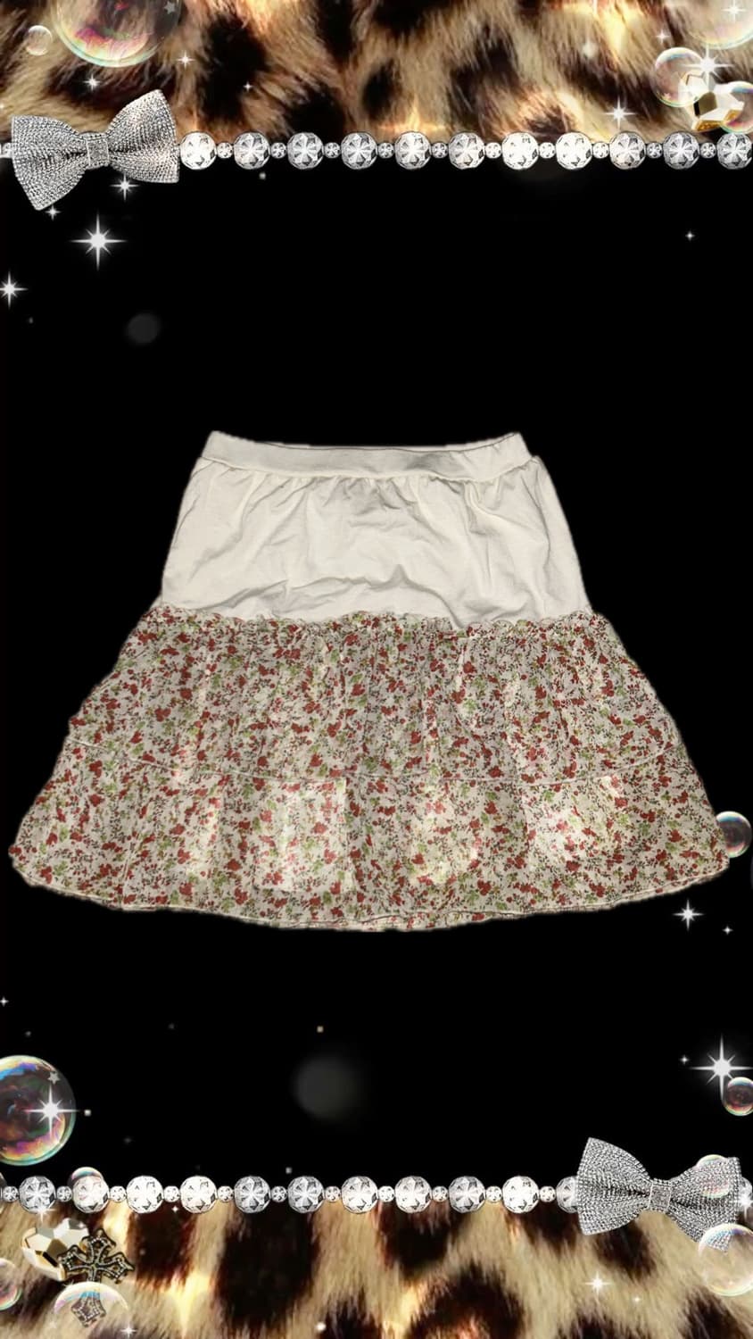 히메갸루 무드 플라워 프릴 스커트 상품이미지1