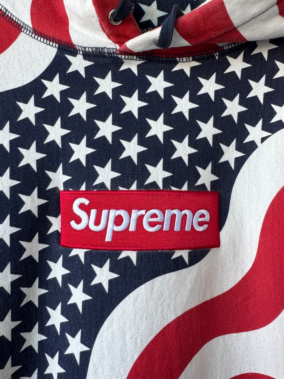 Fw14 슈프림 American Flag 박스로고 후드티 상품이미지4