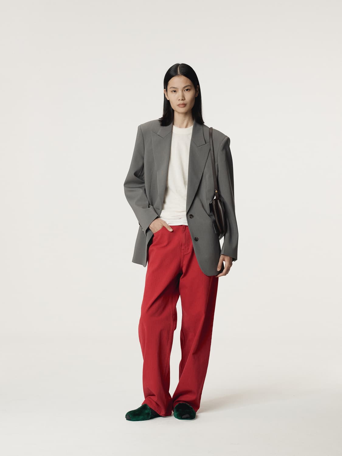 렉토 RECTO 테일러드 수트 자켓 그레이 상품이미지4