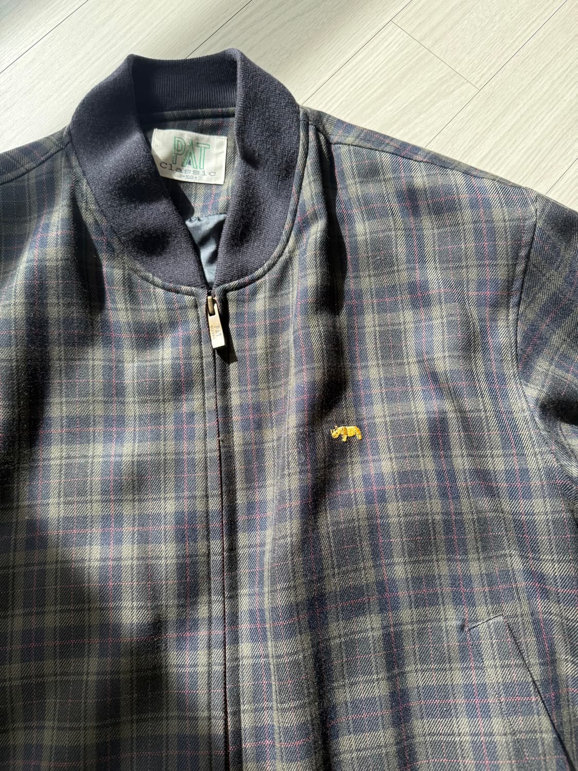 빈티지 Pat 클래식 체크 블루종 상품이미지1