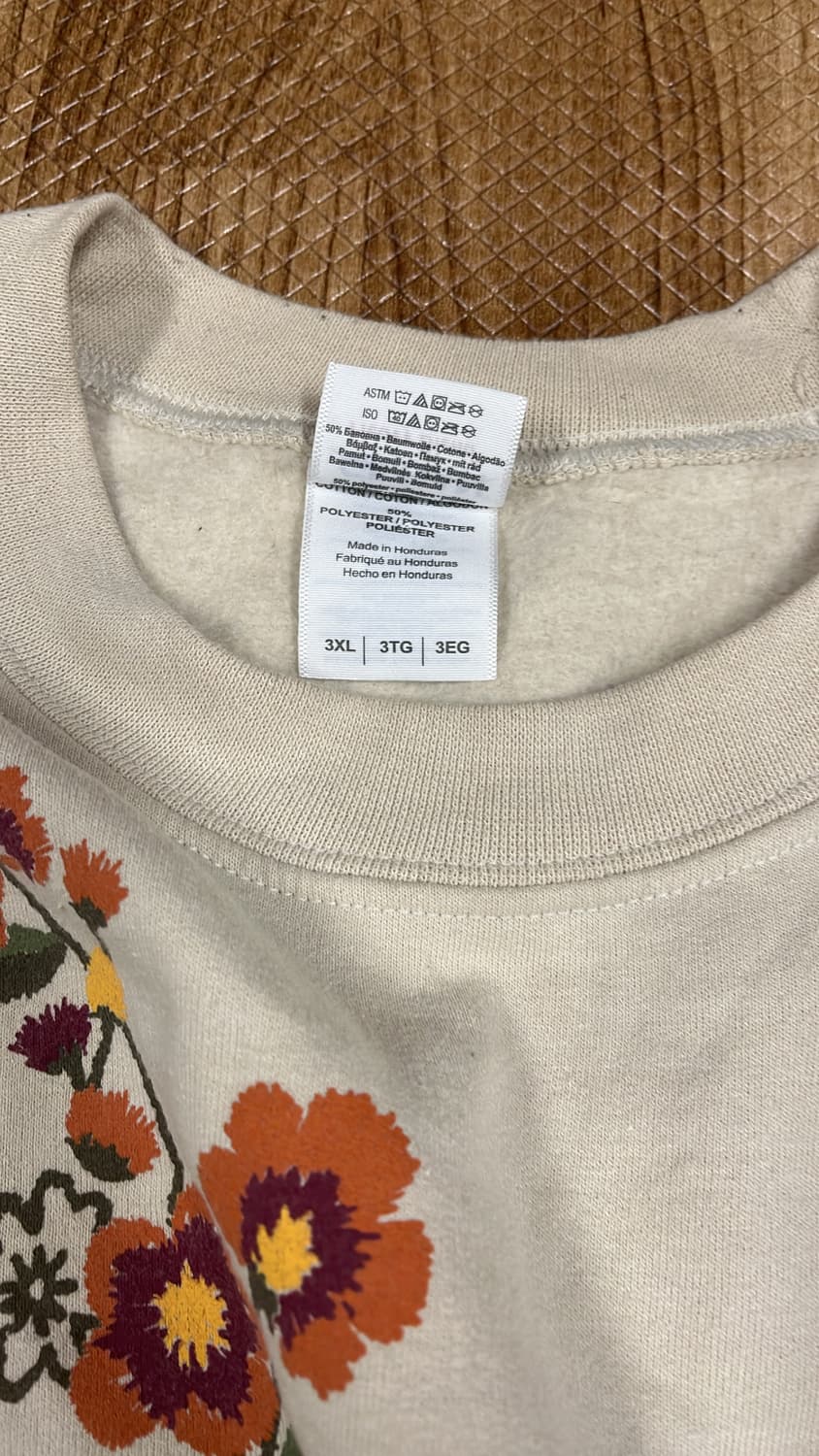 오리엔탈 느낌 3XL 베이지 맨투맨 상품이미지2