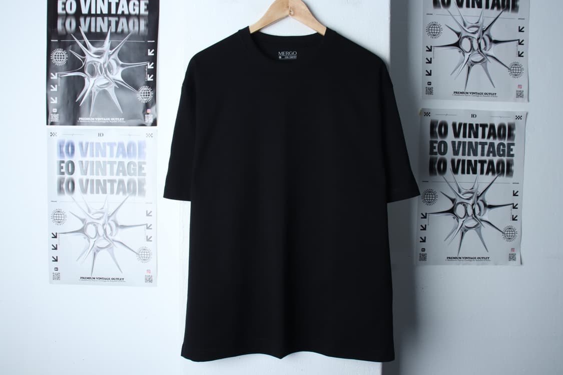 (L-XL) 메르고 반팔 티셔츠 블랙 무지 기본 놈코어-H31171 상품이미지2