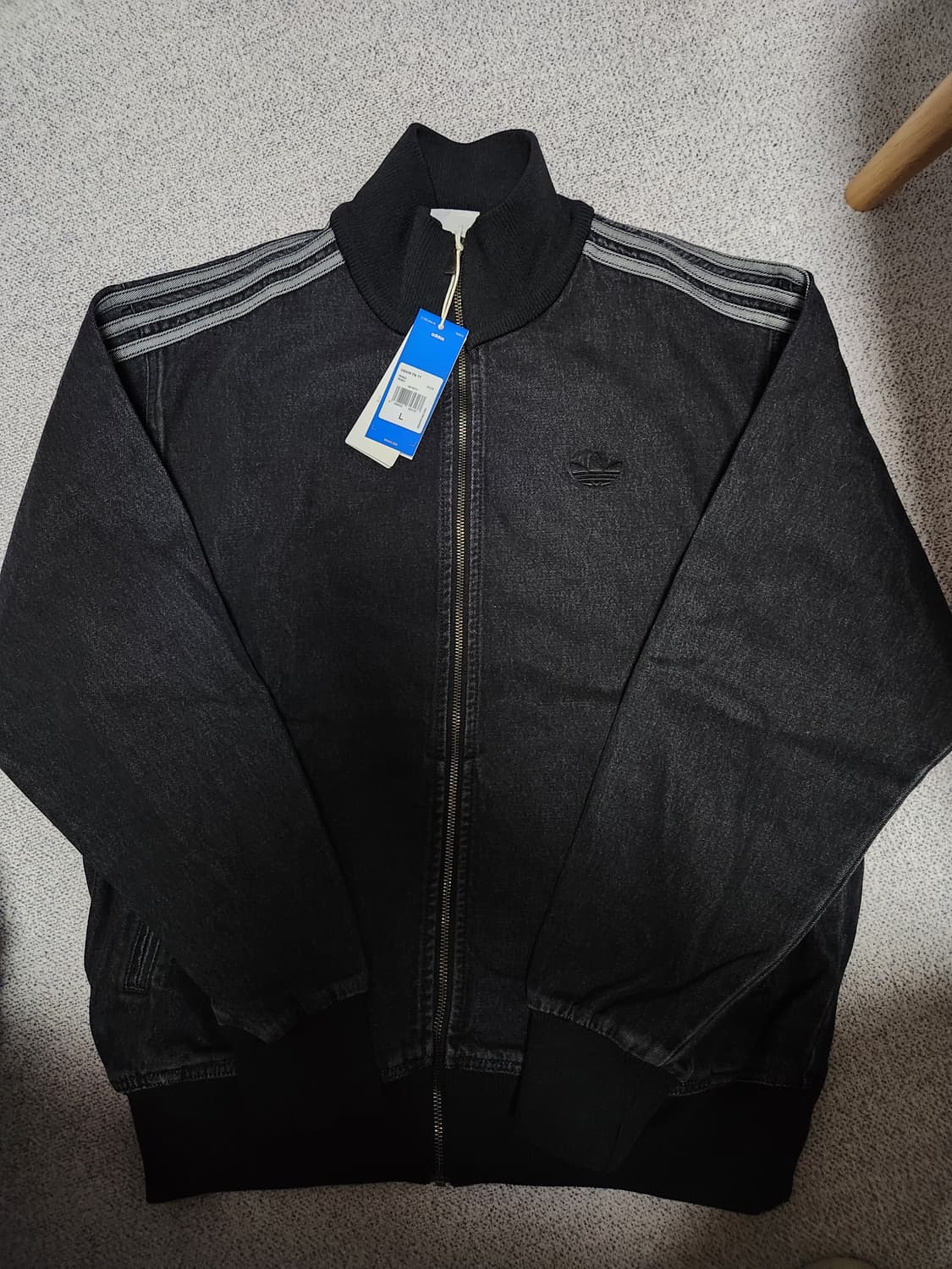 아디다스 아디컬러 데님 파이어버드 트랙탑 트루 블랙 데님 M사이즈 상품이미지1