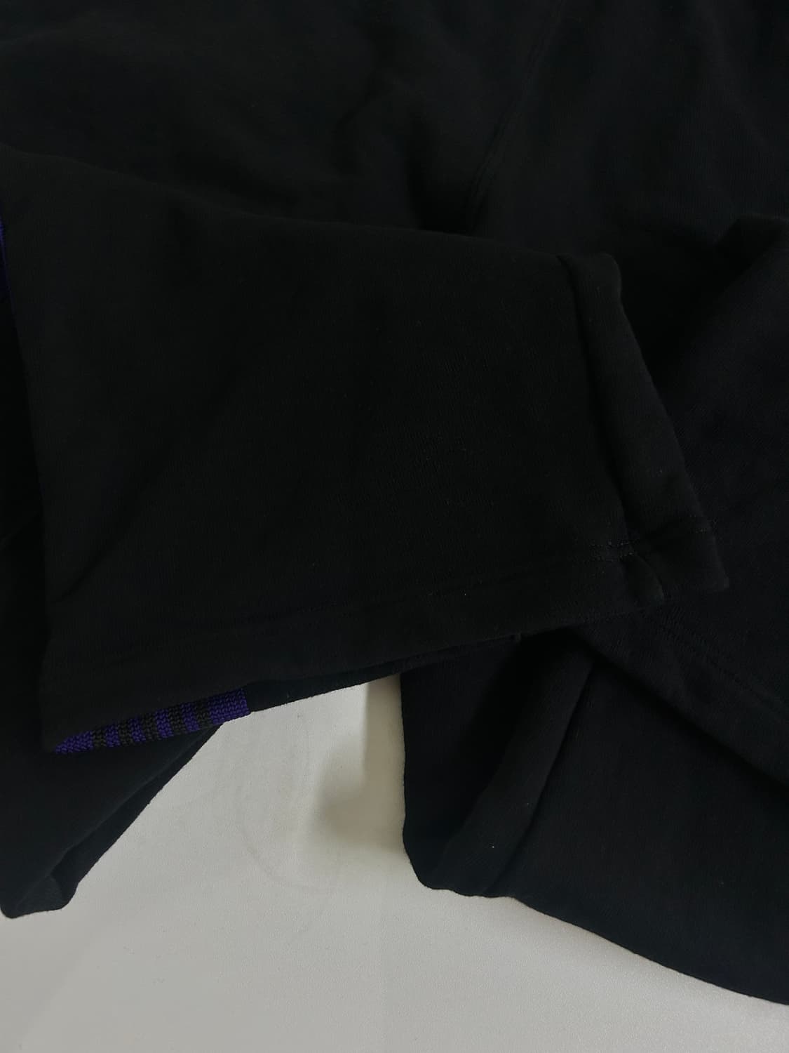 니들스 팬츠 L 부츠컷 핏 블랙 퍼플 보라 상품이미지8