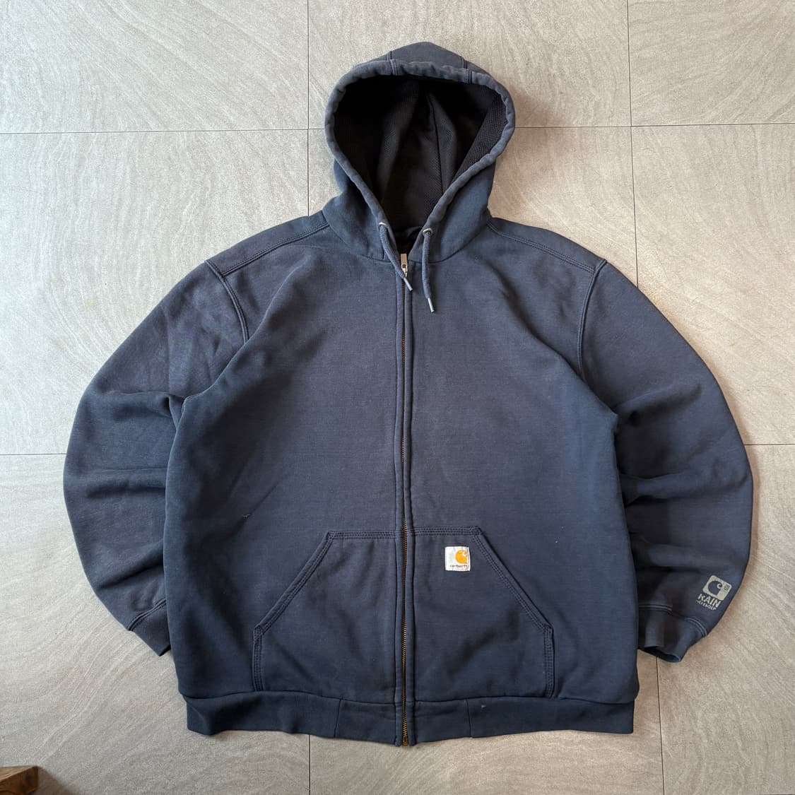 칼하트 정품 써멀 페이딩 네이비 후드 집업 상품이미지1