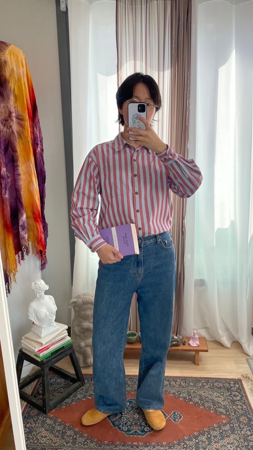 Eddie Bauer 에디바우어 빈티지 스트라이프 코튼 셔츠 상품이미지1