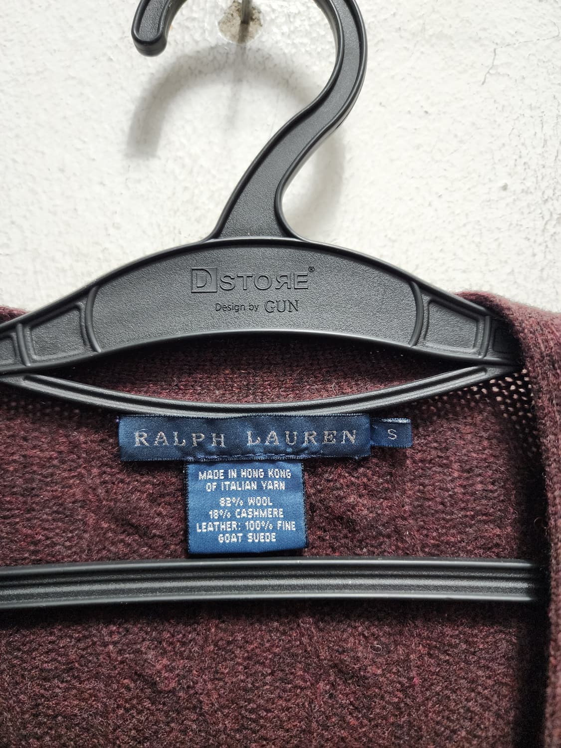 랄프로렌 캐시미어 가죽패치 케이블 롱가디건  상품이미지4