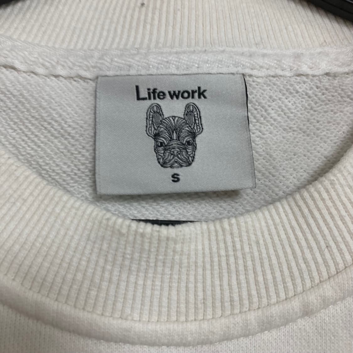 라이프워크 빅로고 화이트 맨투맨 상품이미지3