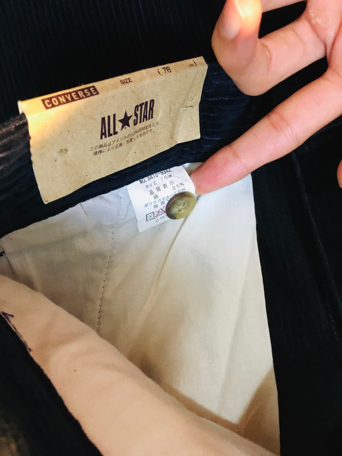 90’S 컨버스 데드스탁 코듀로이 더블 핀턱 팬츠 루즈핏 상품이미지3