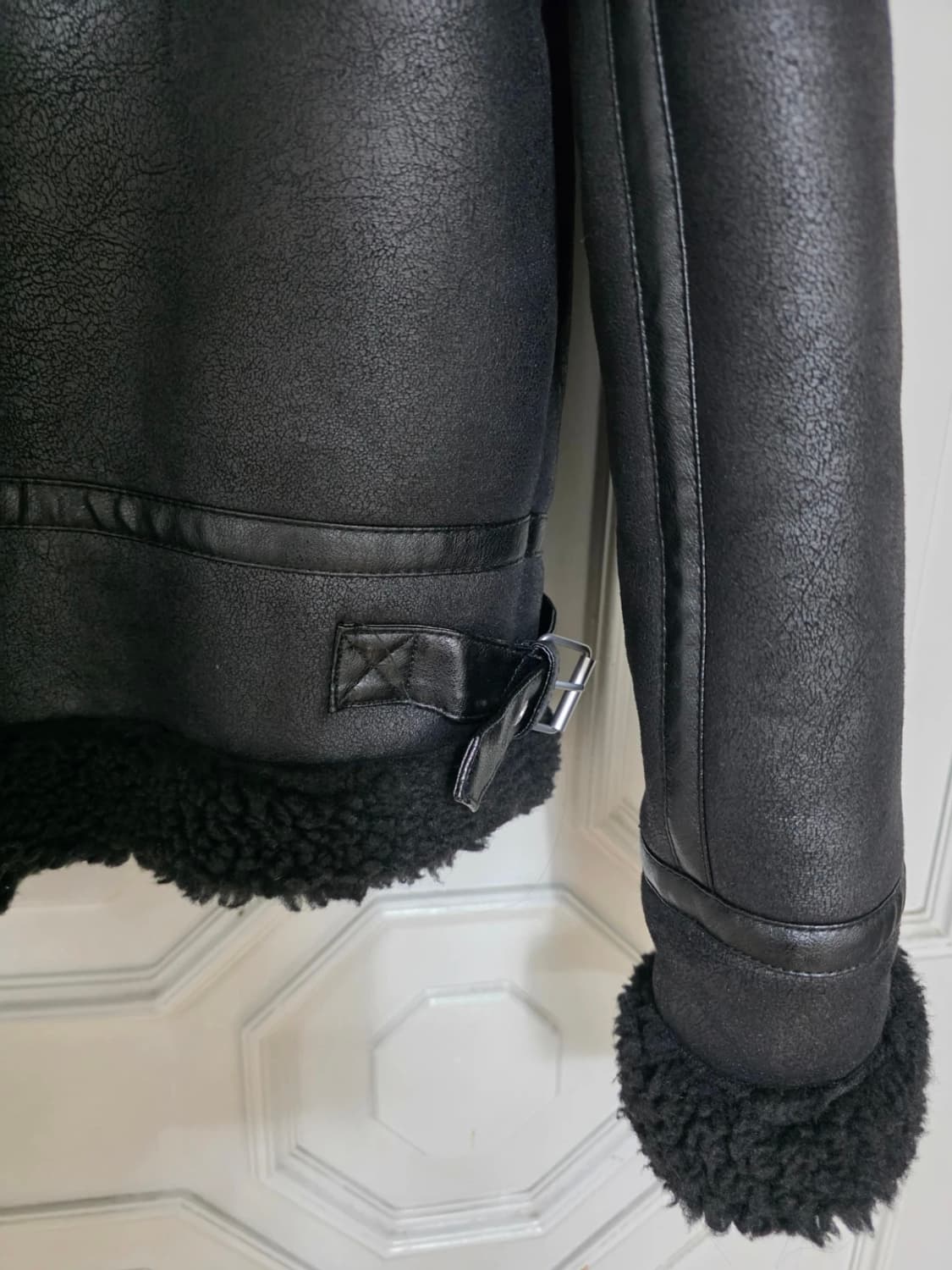 자라 페이크레더 B-3 무스탕 L 상품이미지8