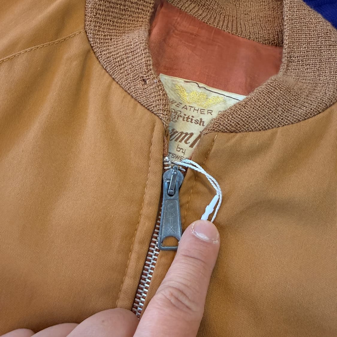 60 ~ 70 빈티지 브리티시 스톰킹 라이트 봄버 자켓 L 추천 상품이미지4