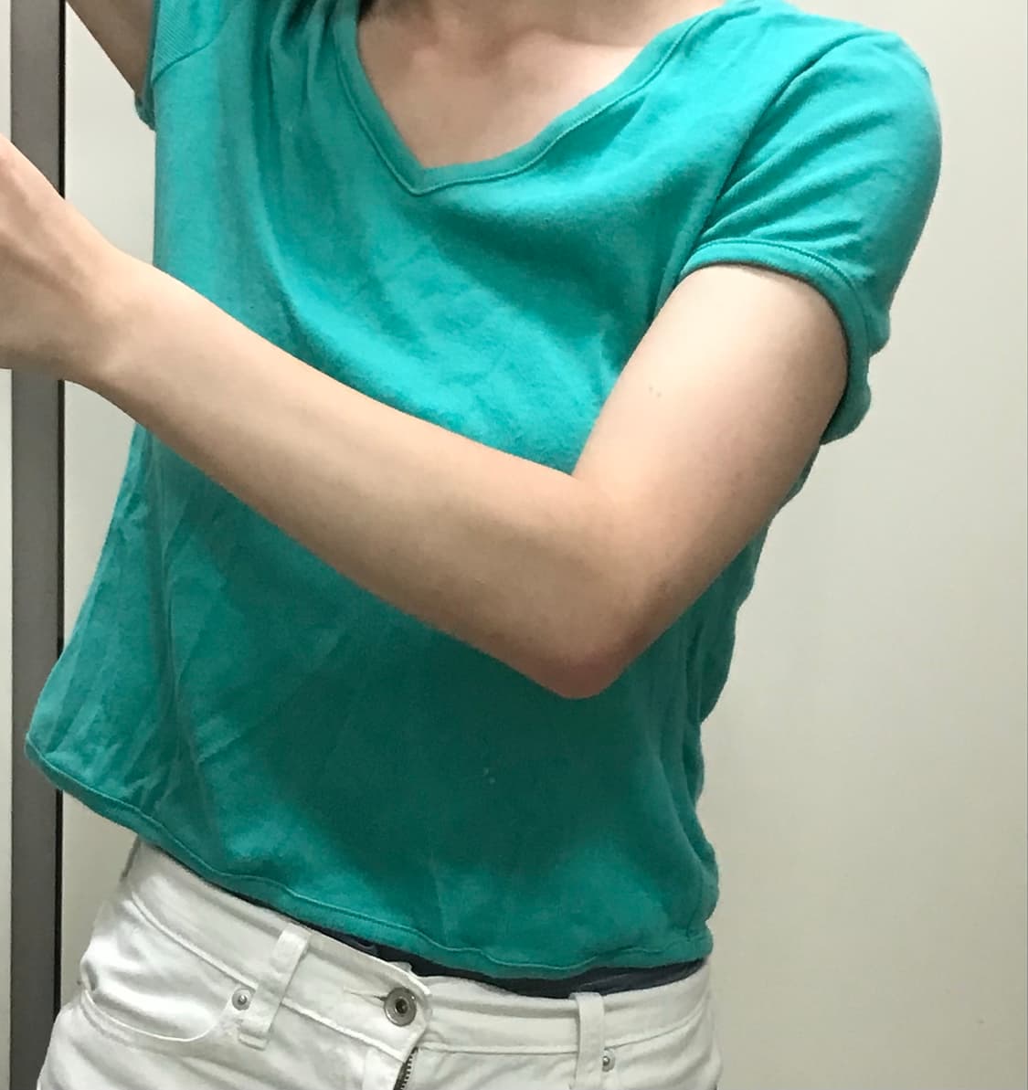 민트 반팔 브이넥 너드 스즈코 하구미 레이어드 카모메산장 빈티지 상품이미지1
