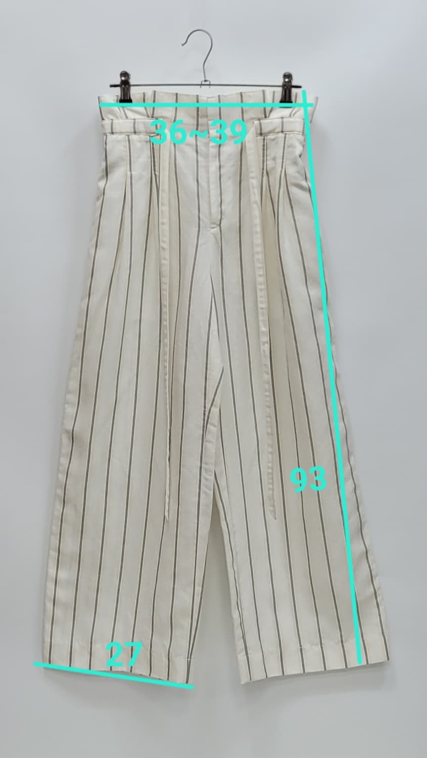 CLUB MONACO 클럽모나코 스트라이프 밴딩 와이드 팬츠 / 여 00 상품이미지10