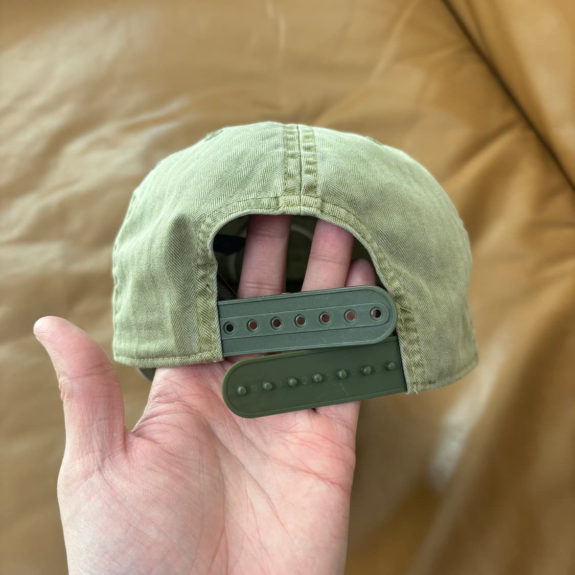 RRL 더블알엘 랄프로렌 폴로 윙로고 6패널 볼캡 모자 워시드 카키 상품이미지7