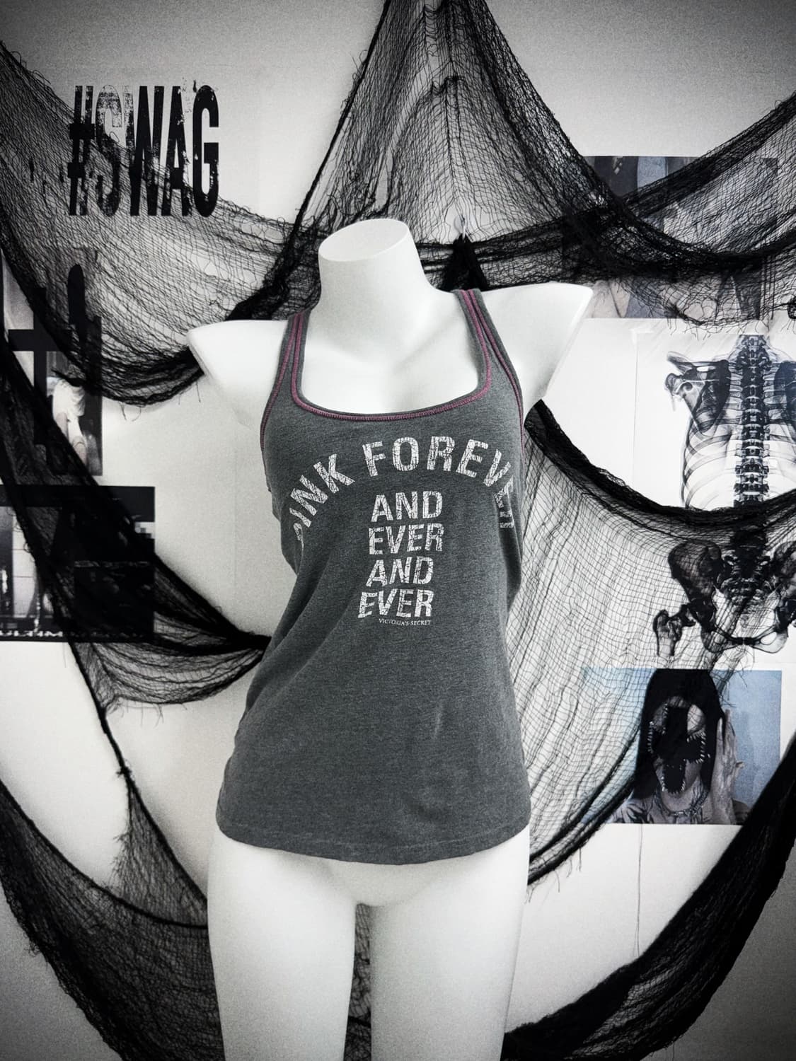 Pink printing sleeveless 상품이미지1