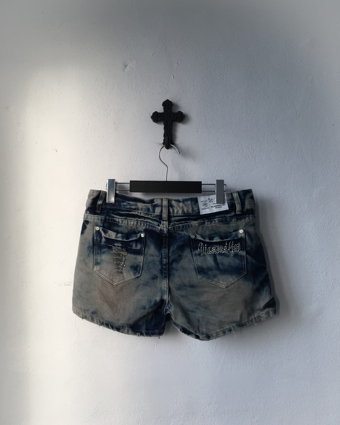 Cubic point washing denim short skirt 상품이미지3