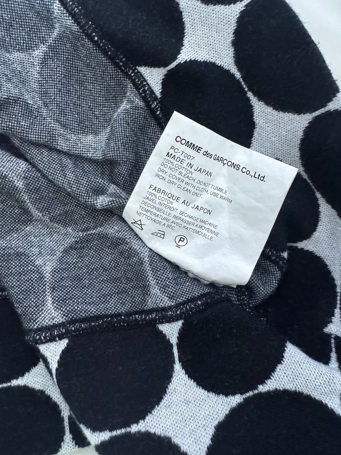 comme des garcons 꼼데가르송 도트 티셔츠 상품이미지3