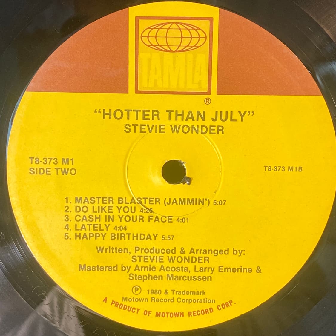 (중고LP-소울/훵크) Stevie Wonder -Hotter Than 상품이미지5