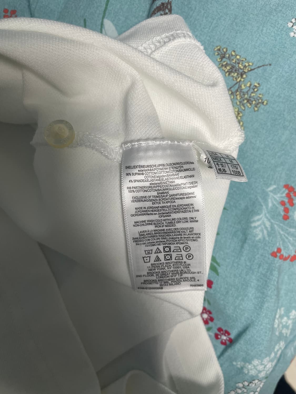 [M] 브룩스브라더스 슬림핏 수피마 카라티 화이트 상품이미지4