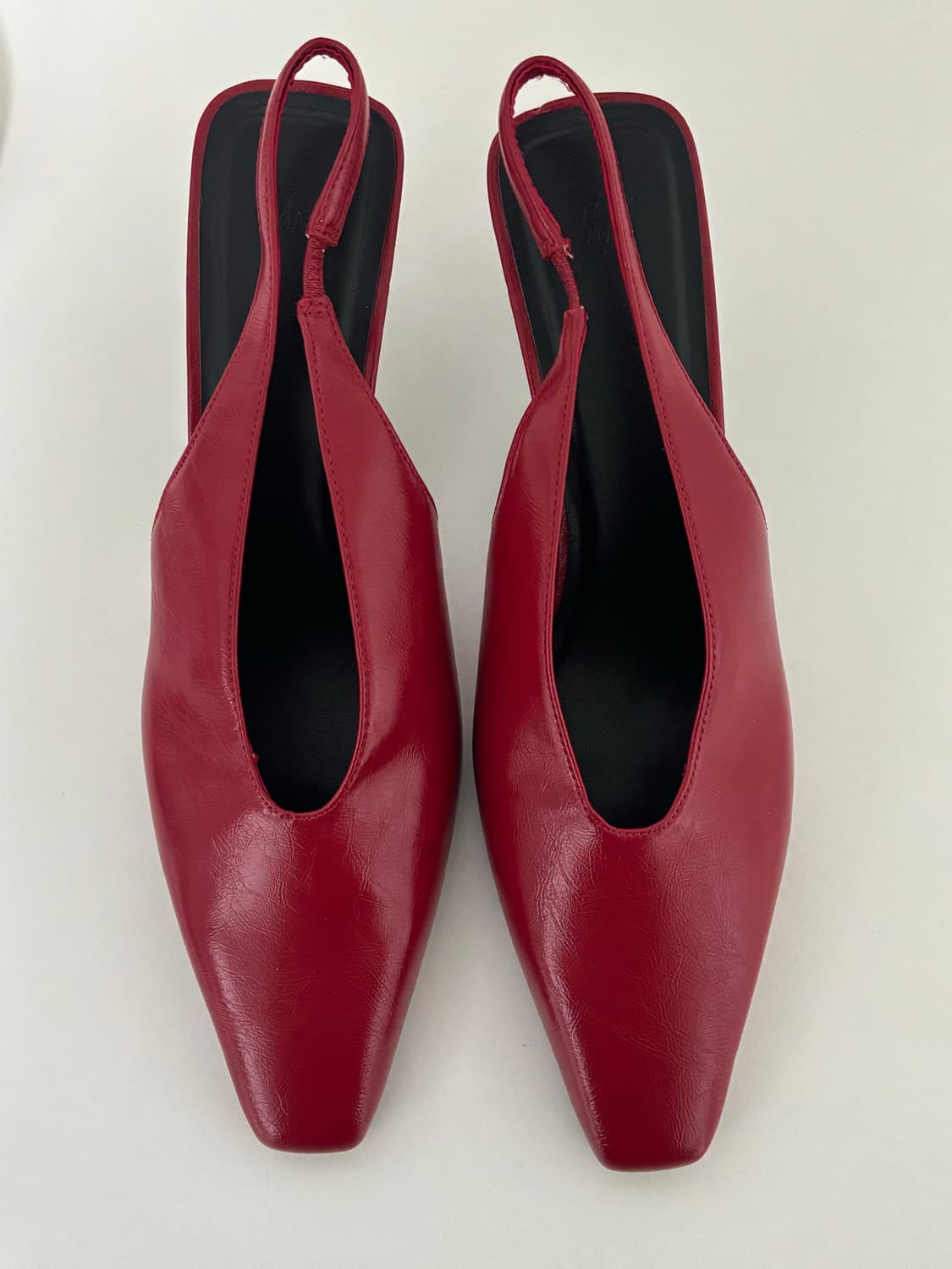 H&M 힐 슬링백 슈즈 브라이트 레드 상품이미지1