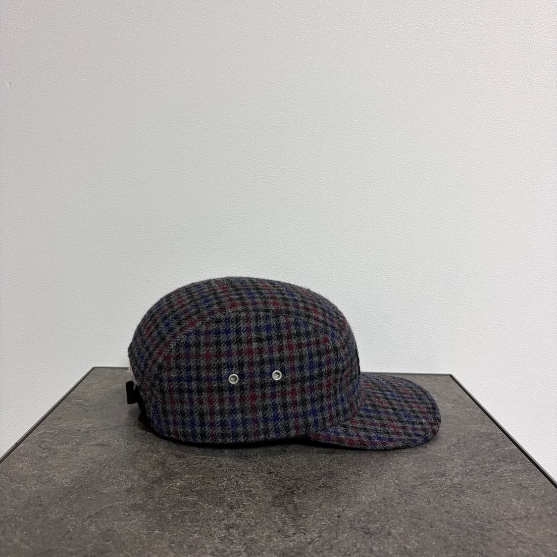 (OS) 슈프림 박스로고 캠프캡 모자 그레이 체크 상품이미지3