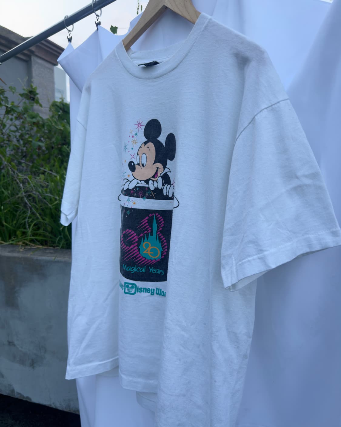 90s Made in USA Mickey Mouse 빈티지티 L 상품이미지4