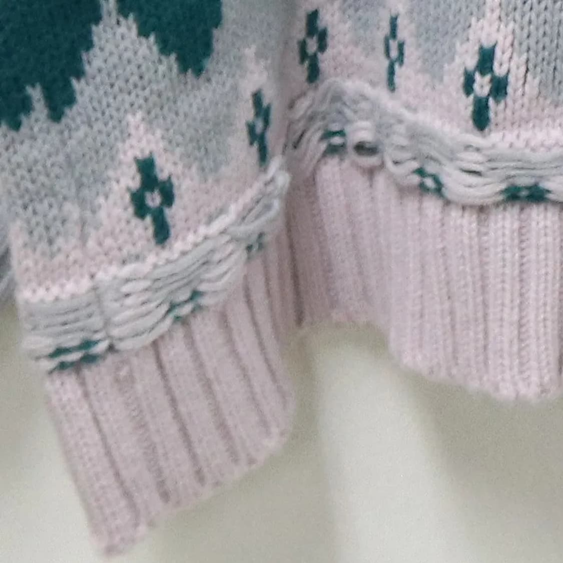 W CLOSET 눈꽃 배색 니트 62427 상품이미지4