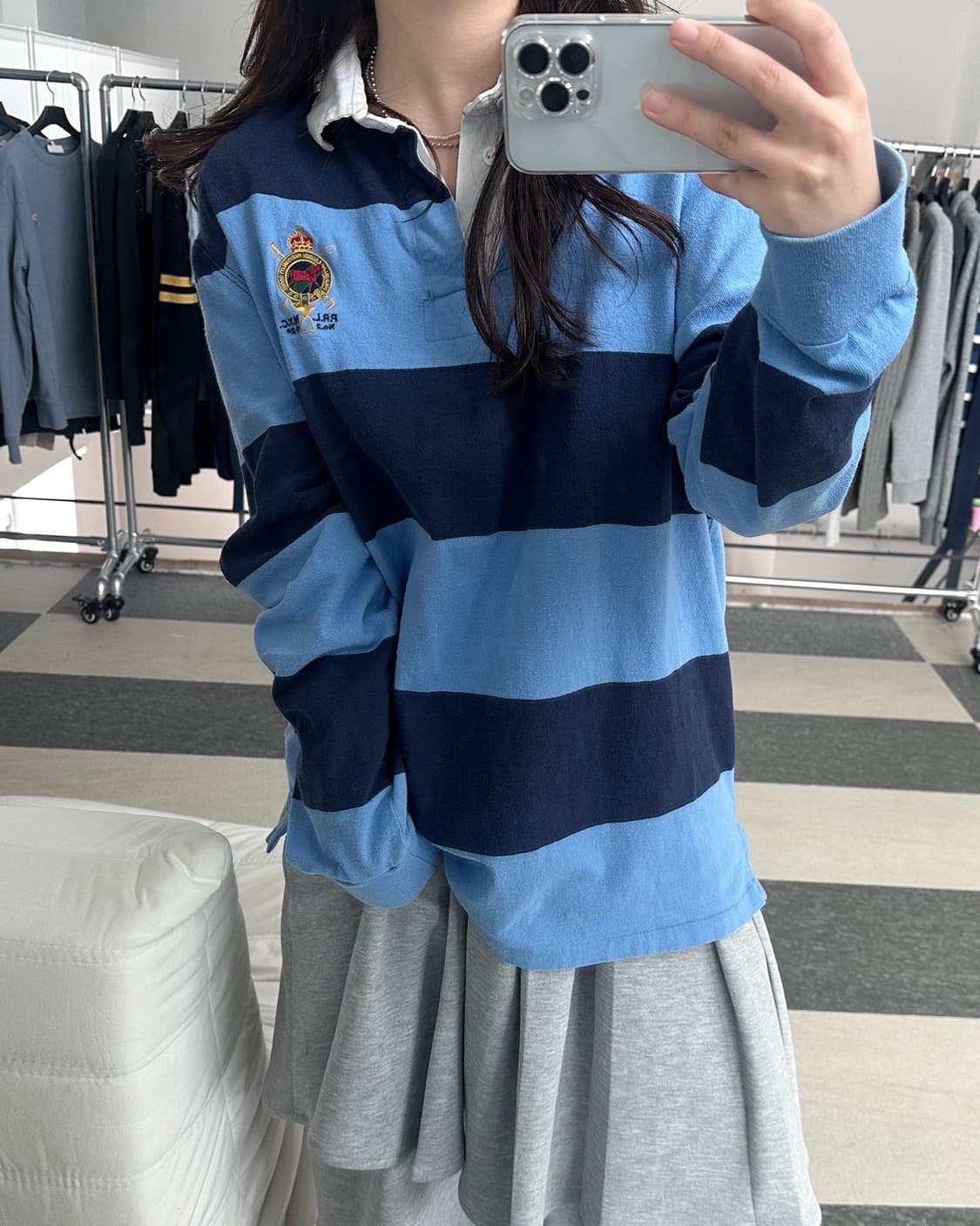 폴로 랄프로렌 크레스트 스트라이프 럭비티  상품이미지8