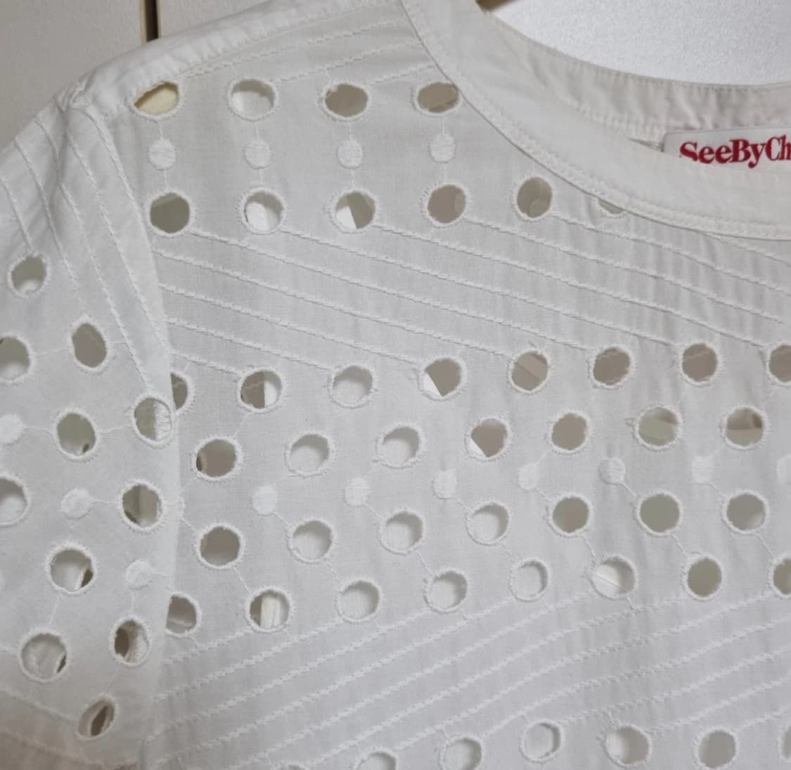 SeebyChloe 씨바이클로에 화이트 아일렛 원피스 34 상품이미지5
