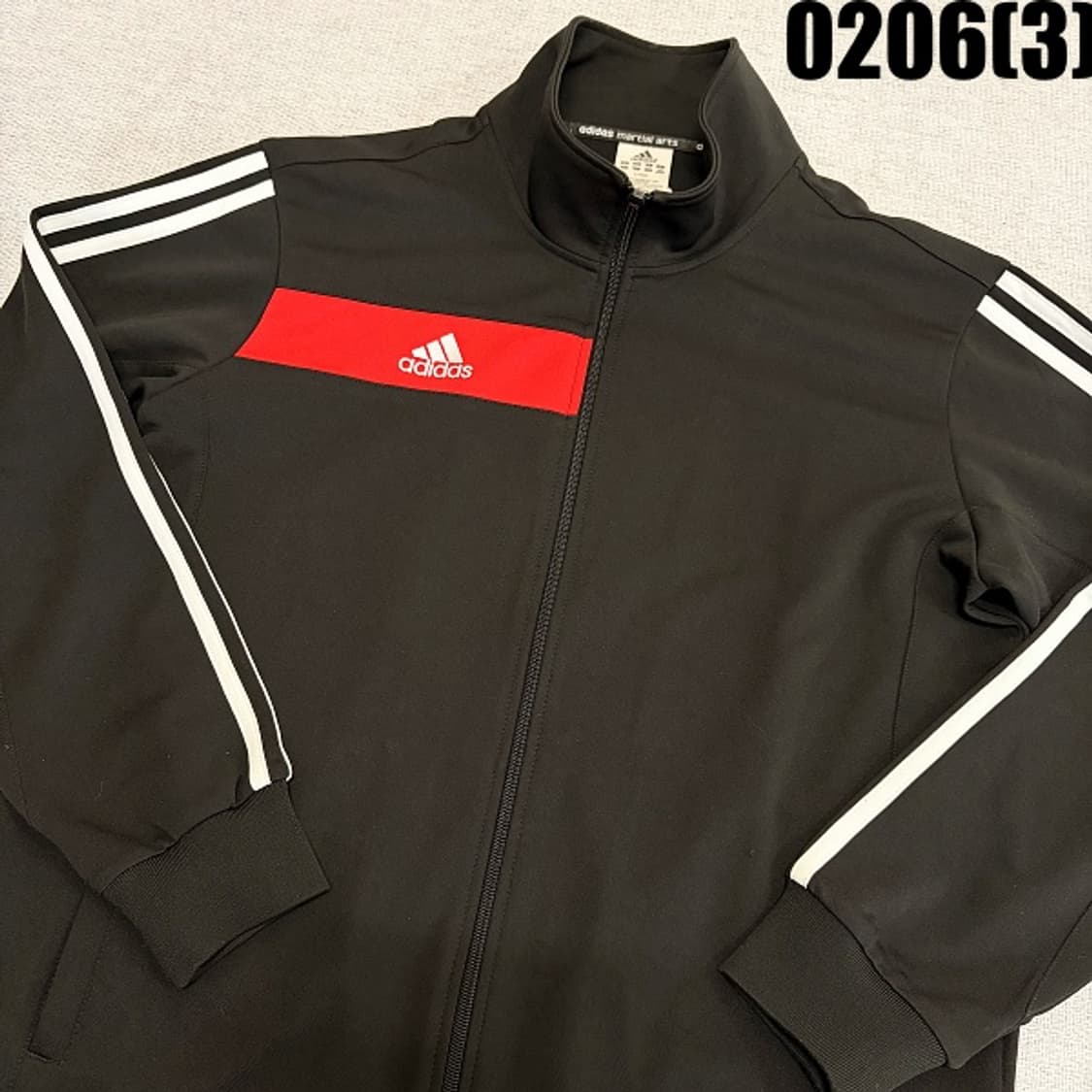 [L/100] 아디다스 블랙 삼선 트랙탑 집업 0206(3) 상품이미지2