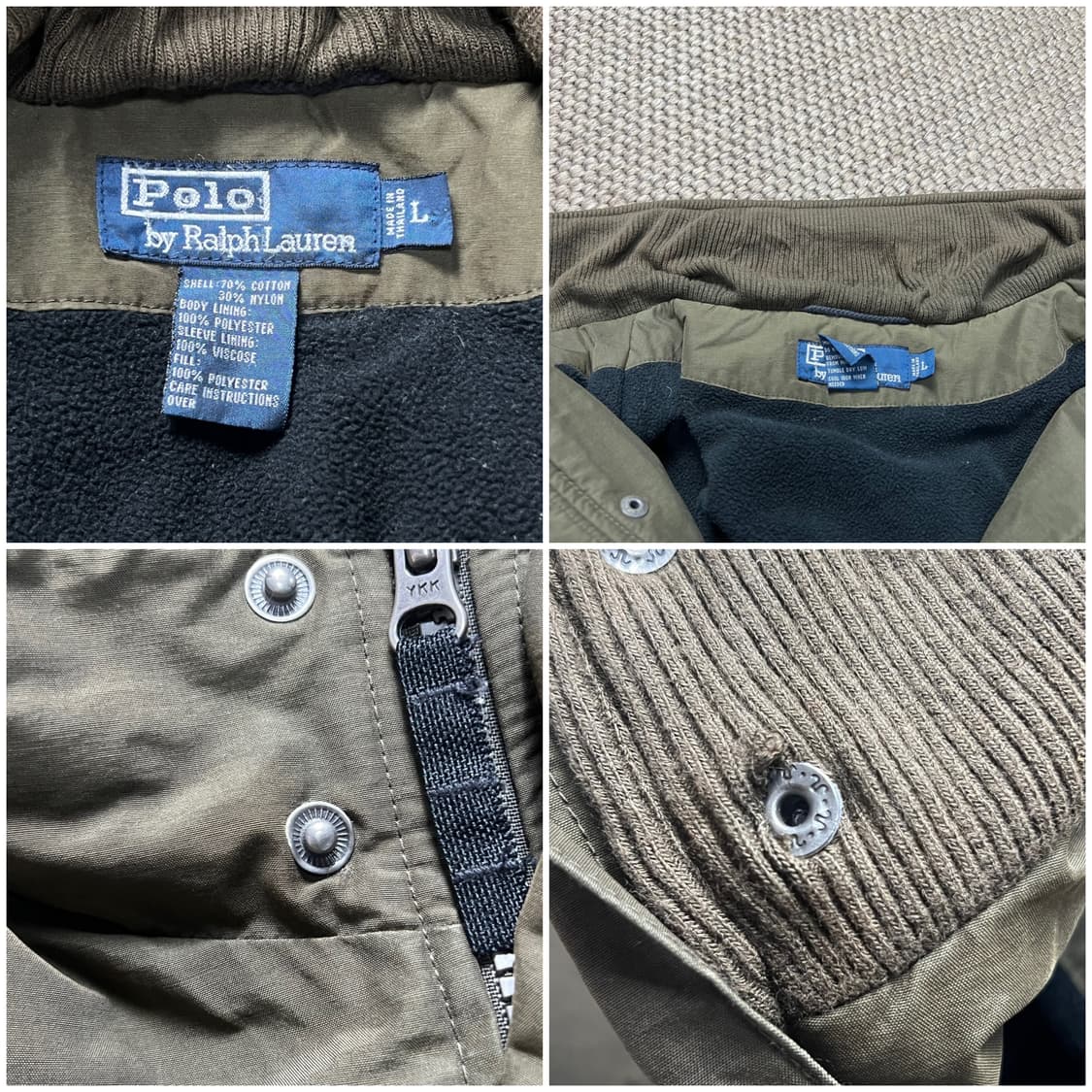 폴로 랄프로렌 쉘 봄버 자켓 카키 L 상품이미지3