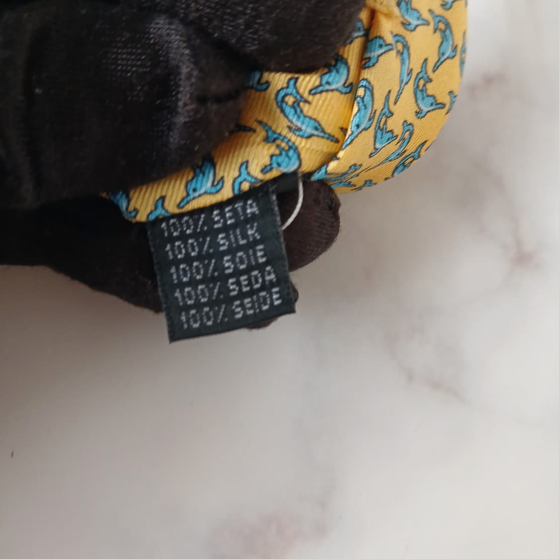 닥스 넥타이 옐로우 돌고래 모티브 7.8cm 새제품 A19851
 상품이미지9