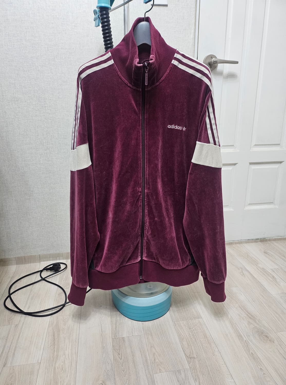 (105~110)XL☆우주매물☆아디다스 챌린저 벨루어[버건디] 트랙탑져지 상품이미지1