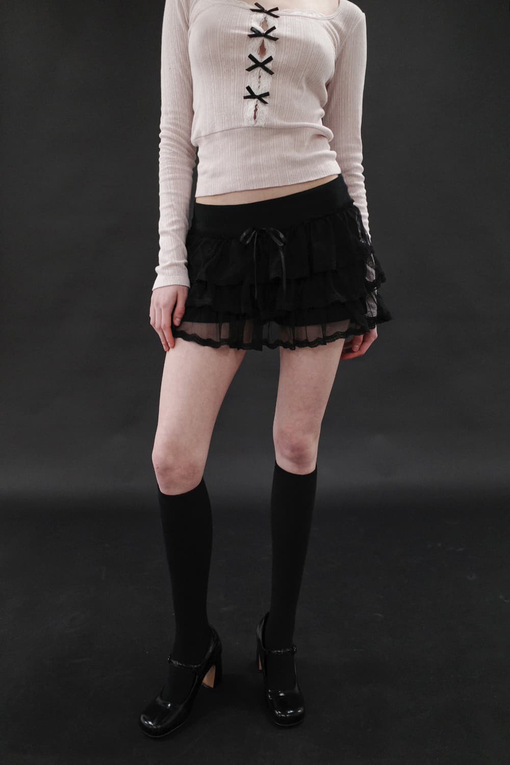 [DRYROSE] LACE TUTU PANTS (BK) 상품이미지1