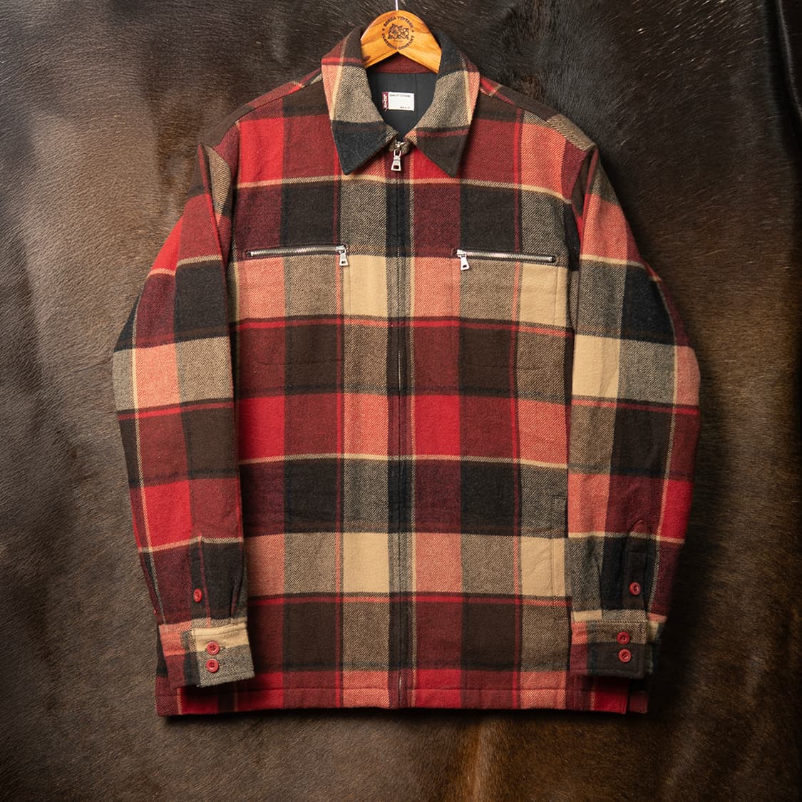 [105] 00s 리바이스 블럭체크 울 집업자켓  상품이미지1